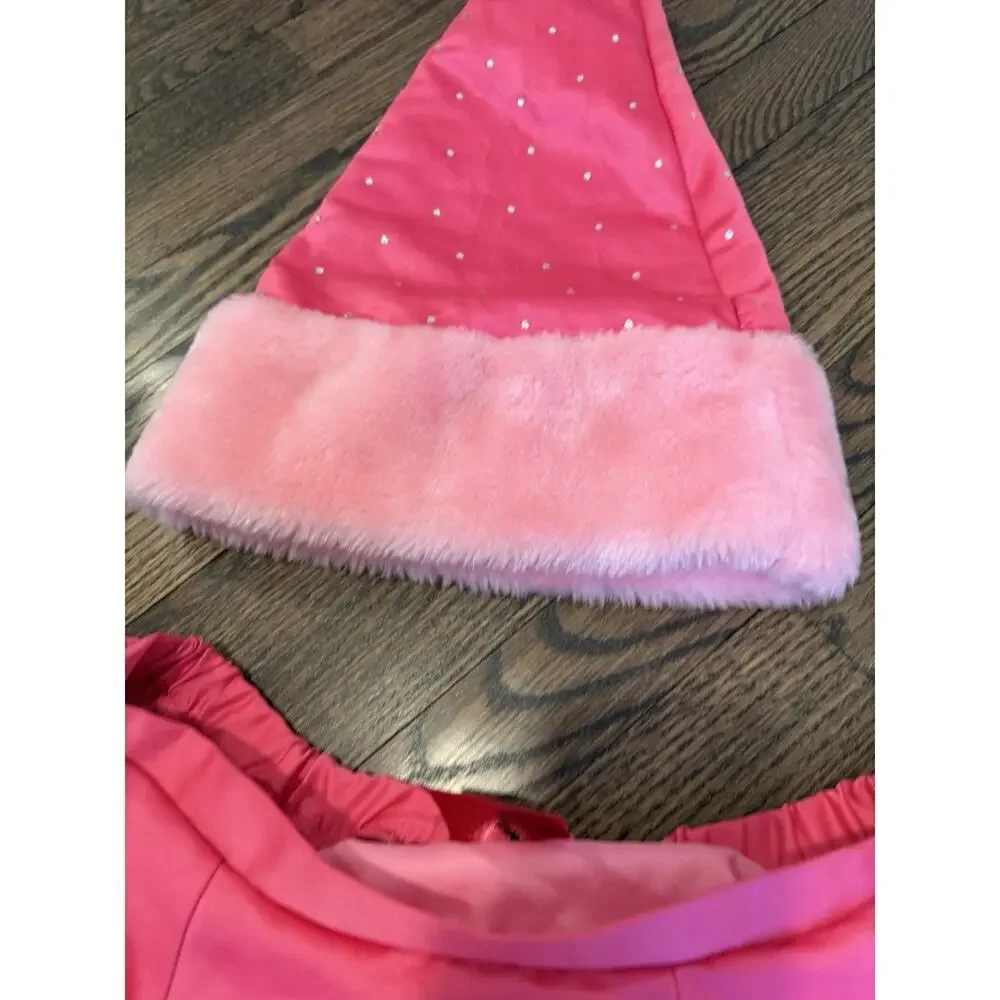 Victoria's Secret Vintage Limited Edition Pink Satin Santa Skirt & Marching Hat